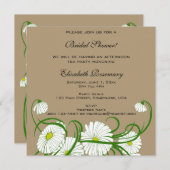  Vrijgezellenfeest, White Gerber Daisy Flowers Kaart (Voorkant / Achterkant)