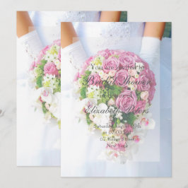 Vrijgezellenfeest White Lace Flower Bouquet Weddin Kaart