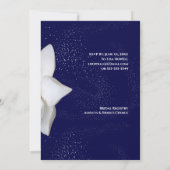 Vrijgezellenfeest White Magnolia Elegant Navy Kaart (Achterkant)