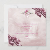 Vrijgezellenfeest White Pink Gift Floral Roos Kaart (Achterkant)