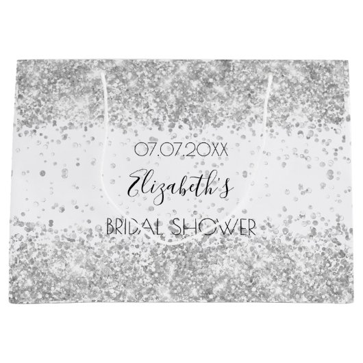 Vrijgezellenfeest White Silsparkles Groot Cadeauzakje (Voorkant)