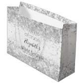 Vrijgezellenfeest White Silsparkles Groot Cadeauzakje (Voorkant Gekanteld)