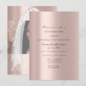 Vrijgezellenfeest White Spark Roos Veil Foto Kaart (Voorkant / Achterkant)