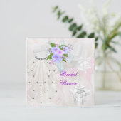 Vrijgezellenfeest White Veil Lila ventilator Kaart (Staand voorkant)