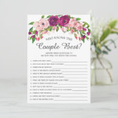 Vrijgezellenfeest Wie kent het beste paar spel Kaart (Staand voorkant)