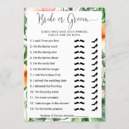 Vrijgezellenfeest Wie kent het echtpaar het beste? Kaart