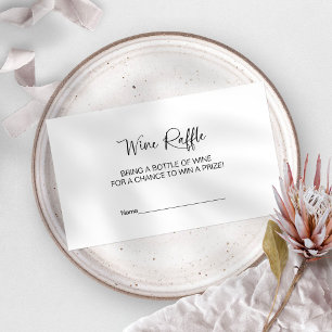 Vrijgezellenfeest Wijn Raffle Game Behuizing Kaart