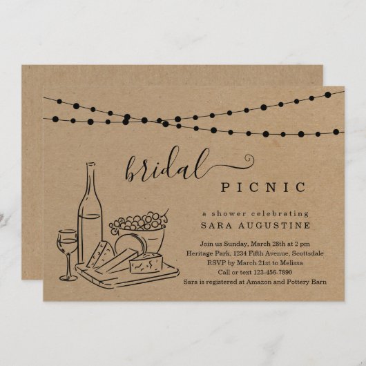 Vrijgezellenfeest Wijn Tasting and Cheese Board Pa Kaart (Voorkant / Achterkant)