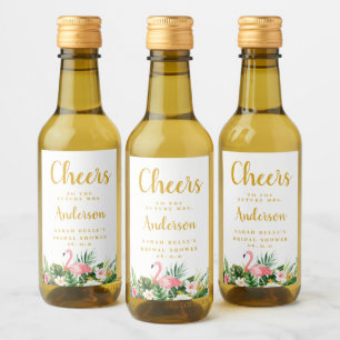 Vrijgezellenfeest wijnetiketten, tropische wijneti wijn etiket