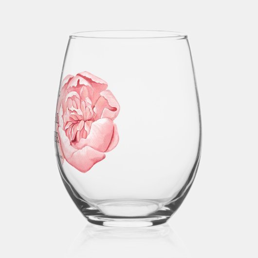 Vrijgezellenfeest wijnglas. wijnglas zonder voet (Links)