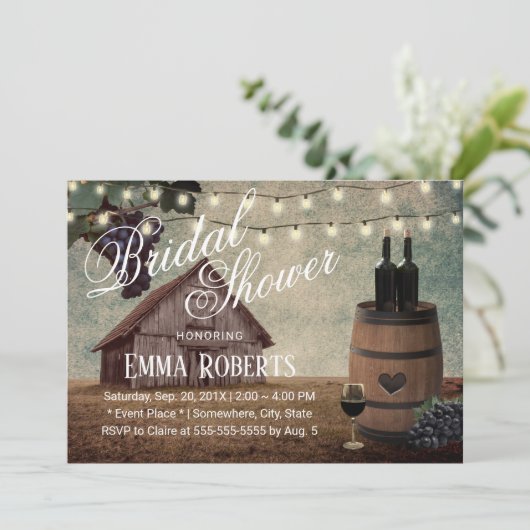  Vrijgezellenfeest wijnloop Kaart (Staand voorkant)