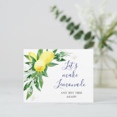 Vrijgezellenfeest Wijzig de datum Citroenen Bloese Briefkaart (Staand voorkant)