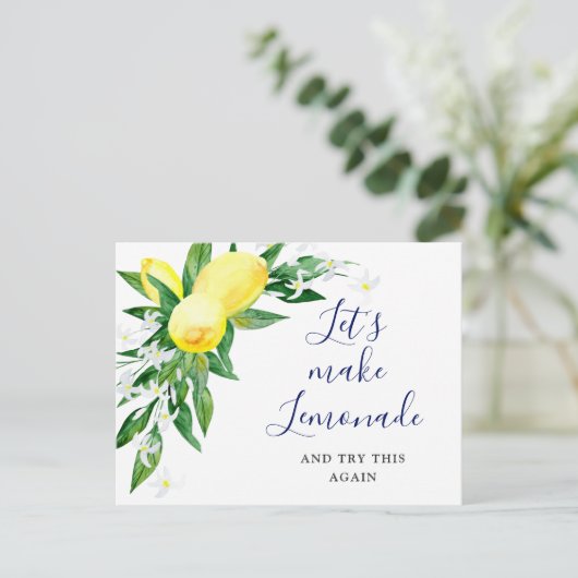 Vrijgezellenfeest Wijzig de datum Citroenen Bloese Briefkaart (Staand voorkant)
