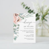 Vrijgezellenfeest Wijziging van plannen papaver Eu Briefkaart (Staand voorkant)