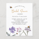 Vrijgezellenfeest wildbloem, uitnodiging voor budg flyer (Voorkant)