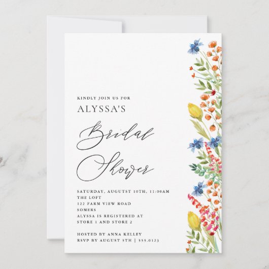 Vrijgezellenfeest Wilde bloem Kaart (Voorkant)