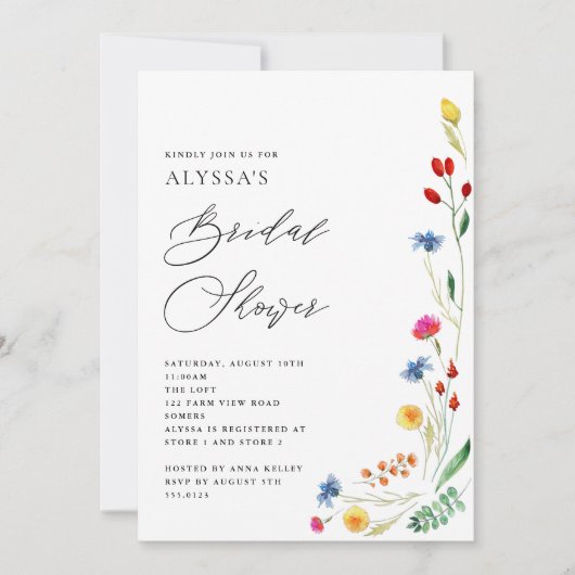 Vrijgezellenfeest Wilde bloem Kaart (Voorkant)