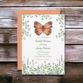 Vrijgezellenfeest Wilde bloem Oranje Boterfly Gree Kaart