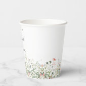 Vrijgezellenfeest Wilde bloem Papieren Bekers (Achterkant)