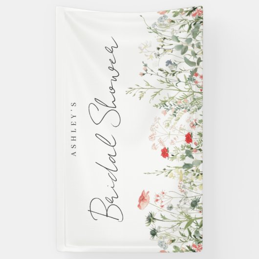 Vrijgezellenfeest Wilde bloem Spandoek (Verticaal)