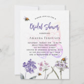 Vrijgezellenfeest wilde bloemen schenden vlinderlu kaart (Voorkant)