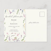 Vrijgezellenfeest Wildflower Arch aangepaste foto Uitnodiging Briefkaart (Achterkant)