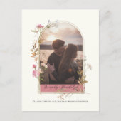 Vrijgezellenfeest Wildflower Arch aangepaste foto Uitnodiging Briefkaart (Voorkant)