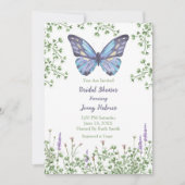 Vrijgezellenfeest Wildflower Blue Butterfly Greene Kaart (Voorkant)