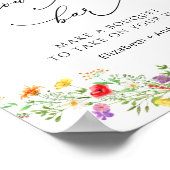 Vrijgezellenfeest Wildflower Flower Bar Poster (Hoek)