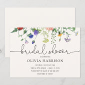 Vrijgezellenfeest Wildflower Shower-uitnodiging Kaart (Voorkant / Achterkant)