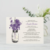 Vrijgezellenfeest Wildflowers & Mason Jar Kaart (Staand voorkant)