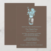 Vrijgezellenfeest Wildflowers & Mason Jar Kaart (Voorkant / Achterkant)