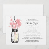 Vrijgezellenfeest Wildflowers & Mason Jar Kaart (Voorkant / Achterkant)