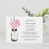 Vrijgezellenfeest Wildflowers & Mason Jar Kaart (Staand voorkant)