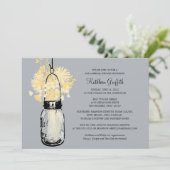 Vrijgezellenfeest Wildflowers & Mason Jar Kaart (Staand voorkant)