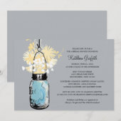 Vrijgezellenfeest Wildflowers & Mason Jar Kaart (Voorkant / Achterkant)