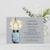 Vrijgezellenfeest Wildflowers & Mason Jar Kaart (Staand voorkant)