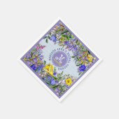 Vrijgezellenfeest Wildflowers Monogram Bloemen Servetten (Hoek)