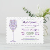 Vrijgezellenfeest Wine Tasting Party Invitation Kaart (Staand voorkant)