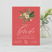 VRIJGEZELLENFEEST | Winter-kerstBouquet Kaart (Staand voorkant)