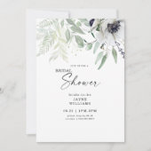 Vrijgezellenfeest Winter White Floral Botanical Kaart (Voorkant)