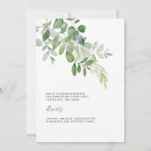 Vrijgezellenfeest Winter White Floral Botanical Kaart (Achterkant)