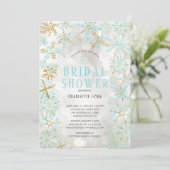 Vrijgezellenfeest Winter Wonderland Snowflakes Kaart (Staand voorkant)