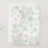 Vrijgezellenfeest Winter Wonderland Snowflakes Kaart (Achterkant)