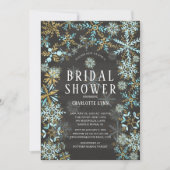 Vrijgezellenfeest Winter Wonderland Snowflakes Kaart (Voorkant)