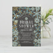 Vrijgezellenfeest Winter Wonderland Snowflakes Kaart (Staand voorkant)