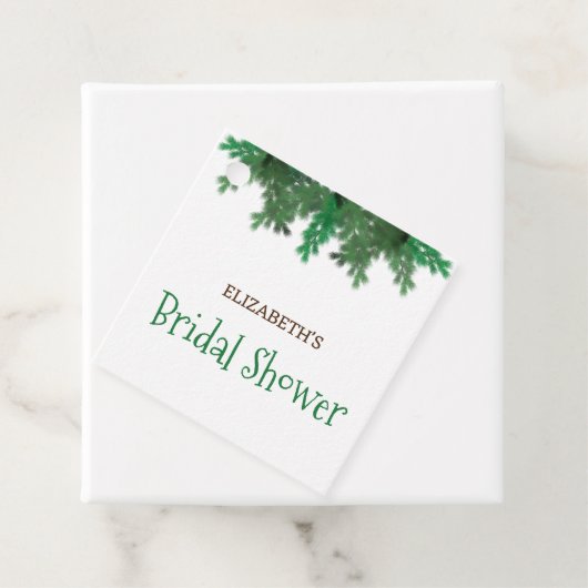 Vrijgezellenfeest winterboomtakken bedankjes labels (In situ)