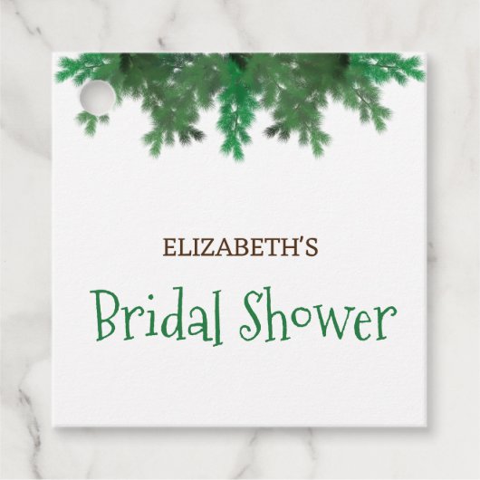 Vrijgezellenfeest winterboomtakken bedankjes labels (Voorkant)