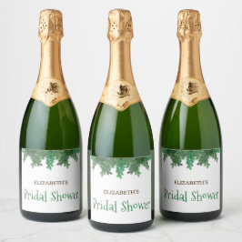 Vrijgezellenfeest winterboomtakken sparkling wijnetiket