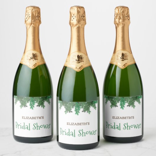 Vrijgezellenfeest winterboomtakken sparkling wijnetiket (Flessen)